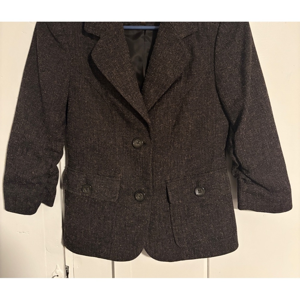 The Limited cropped suitcoat grey tweed women’s xs